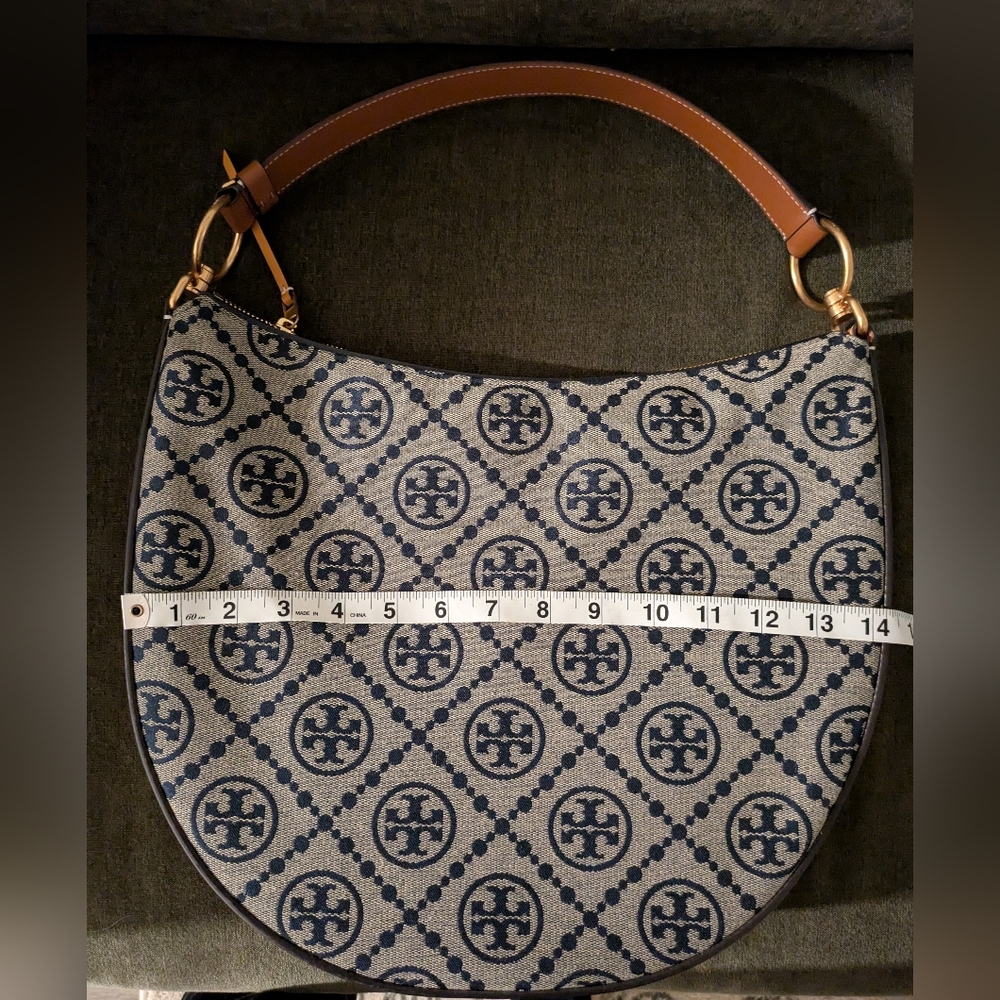 Tory Burch T Monogram Jacquard Hobo Bag - Picture 15 of 15